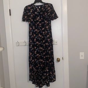 Floral button up dress